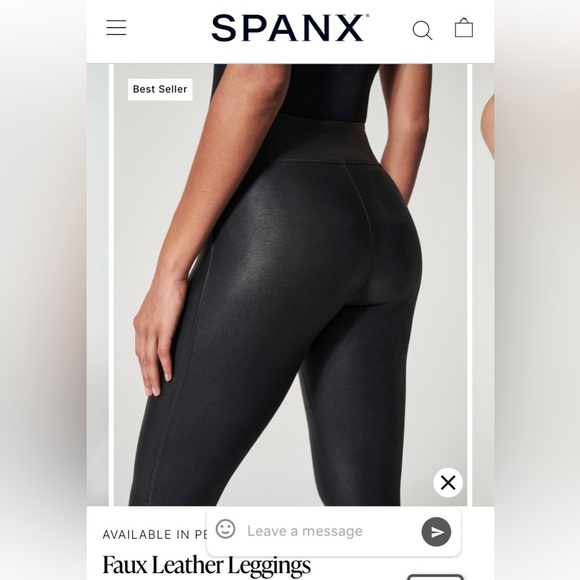 SPANX Medium Petite Faux Leather Leggings - Picture 4 of 7